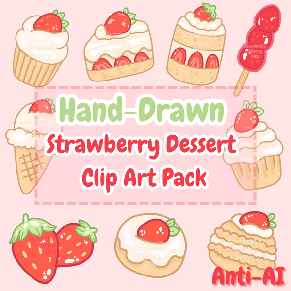 Strawberry Dessert Clip Art!