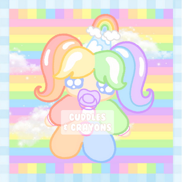 Pastel Rainbow Clown Adopt